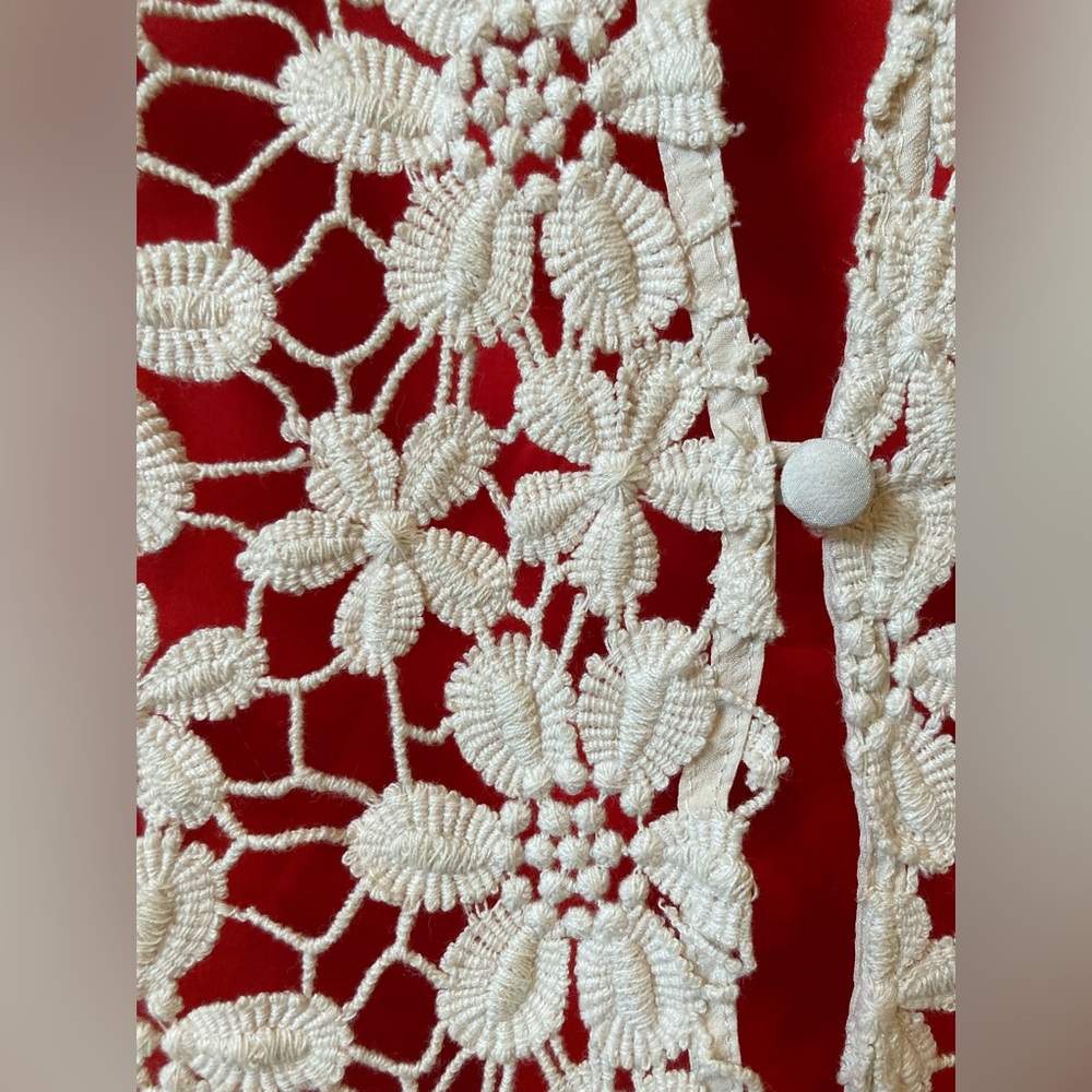 Stitch Knot silk and lace blouse (Anthropology) - Picture 3 of 8